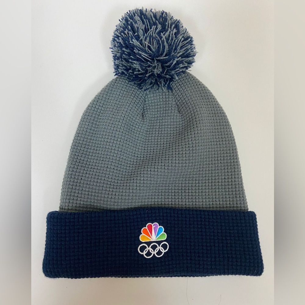 NIKE NBC Olympic 5 Ring Logo Pom Beanie Adult Unisex One Size NWOT